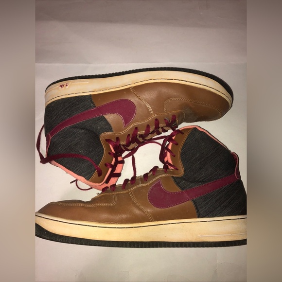 Men’s Size 15 US- Nike Air Force 1 High '07 07 Ale Brown Red 2013 - Picture 3 of 10